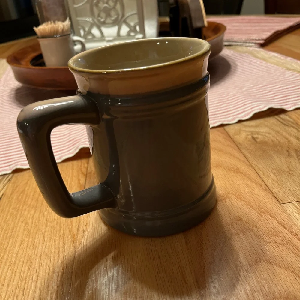 Burton Western Ceramic Coffee Mug in Brown and Tan